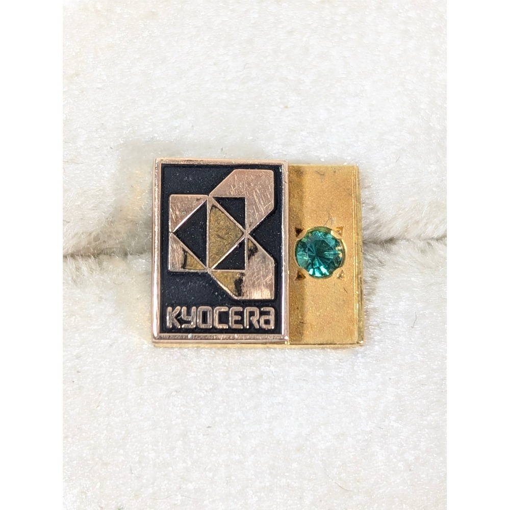Vintage Kyocera Employee Service Award Tie Tack Pin Haltom 1/10 10K GF